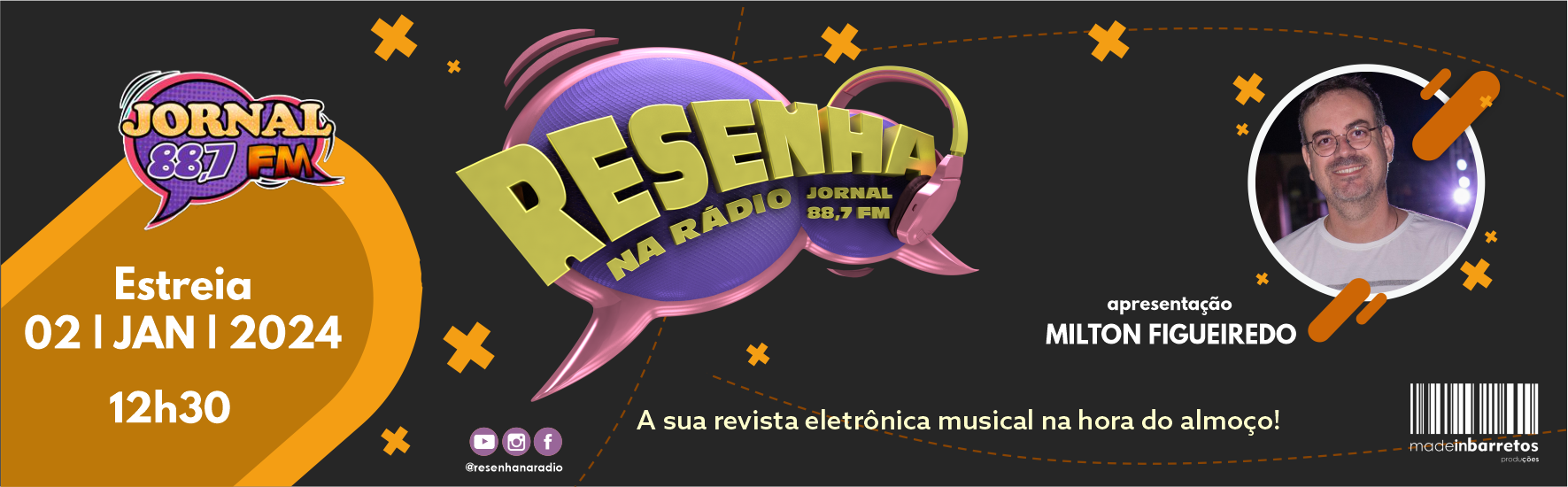 Programa Resenha na Rádio estreia dia 2 de janeiro, na Rádio Jornal 88,7 FM