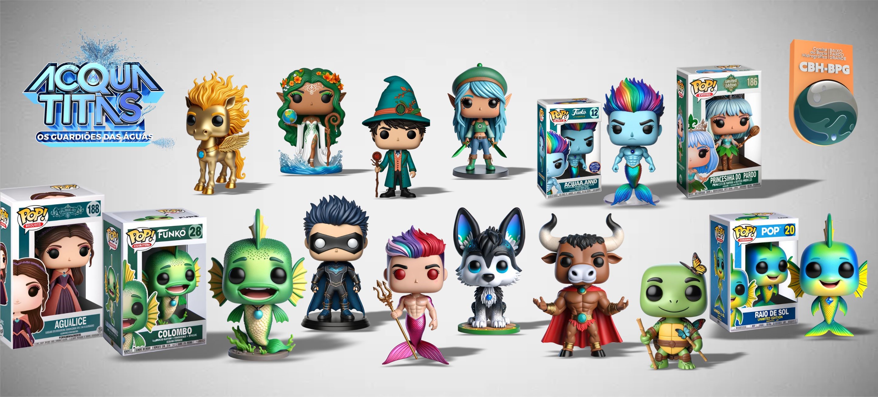 Projeto Acqua Titãs utiliza tendência Funko Pop para promoção da conscientização ambiental