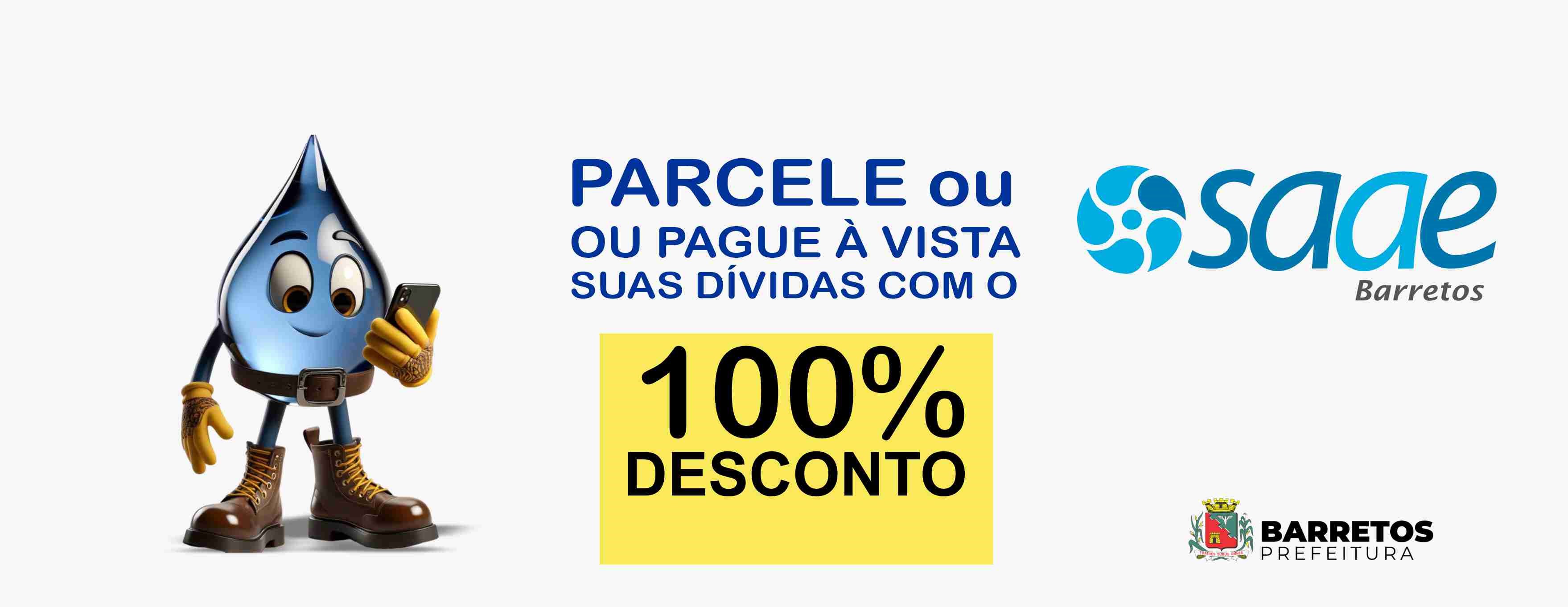 Barretenses podem parcelar débitos com o SAAEB em até 9 parcelas, mantendo a isenção de multas e juros